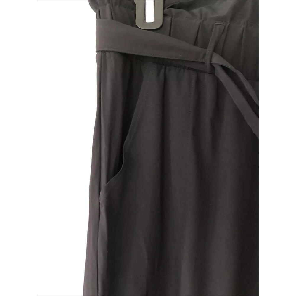 Ideology Paper Bag 7/8 Pants Black, size M - Picture 2 of 5